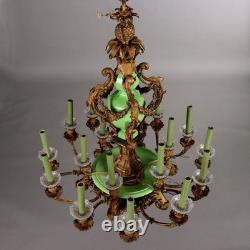 Lustre Ancien Napoléon III Bronze Doré XIXe Siècle Original