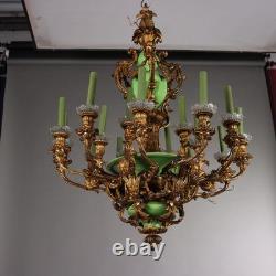 Lustre Ancien Napoléon III Bronze Doré XIXe Siècle Original