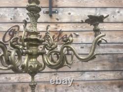 Lustre Bronze Napoléon III Gaz XIXeme Lampe a Pétrole Empire