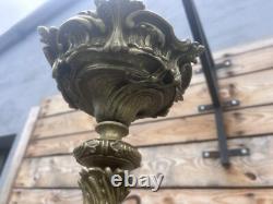 Lustre Bronze Napoléon III Gaz XIXeme Lampe a Pétrole Empire