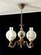 Lustre Napoleon Iii 3lum. Bronze Véritable Mathieu Fall France Années 60