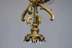 Lustre au bébé bronze doré Napoléon III