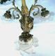 Lustre Bronze Napoléon Iii 3 Feux + 3 Roses, Guirlandes, Style Louis Xv Et Xvi