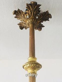 Lustre/chandelier Art Nouveau Napoléon III, 4 Lum Bronze véritable (France)
