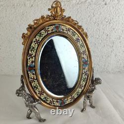 MAISON GIROUX, miroir en bronze à incrustations cloisonnées, EPOQUE Napoléon III