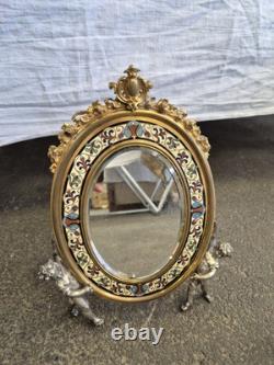 MAISON GIROUX, miroir en bronze à incrustations cloisonnées, EPOQUE Napoléon III