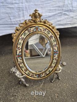 MAISON GIROUX, miroir en bronze à incrustations cloisonnées, EPOQUE Napoléon III