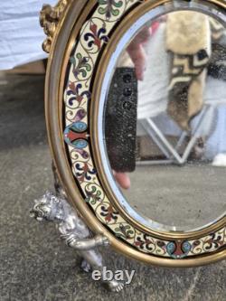 MAISON GIROUX, miroir en bronze à incrustations cloisonnées, EPOQUE Napoléon III