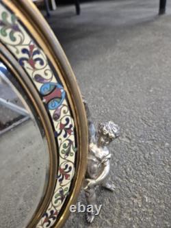 MAISON GIROUX, miroir en bronze à incrustations cloisonnées, EPOQUE Napoléon III