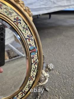MAISON GIROUX, miroir en bronze à incrustations cloisonnées, EPOQUE Napoléon III