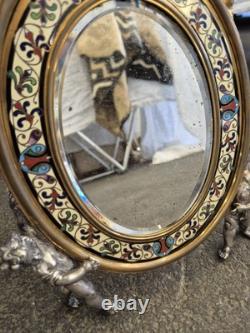 MAISON GIROUX, miroir en bronze à incrustations cloisonnées, EPOQUE Napoléon III