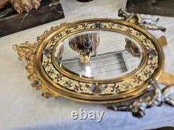MAISON GIROUX, miroir en bronze à incrustations cloisonnées, EPOQUE Napoléon III