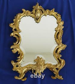 MIROIR DE TABLE BRONZE DORE STYLE LOUIS XV ROCAILLE du XIXème Siècle