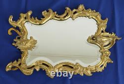 MIROIR DE TABLE BRONZE DORE STYLE LOUIS XV ROCAILLE du XIXème Siècle