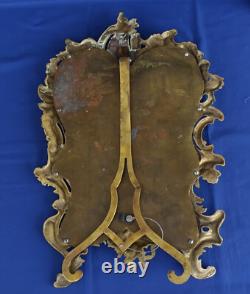 MIROIR DE TABLE BRONZE DORE STYLE LOUIS XV ROCAILLE du XIXème Siècle