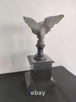 Magnifique Aigle Impériale, Bronze Patiné Et Marbre 19eme Siècle Empire Napoléon