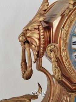Magnifique Pendule En Bronze Doré Dans Le Gout De Sevres Époque Napoléon III