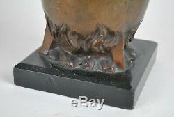 Marmite Du Diable En Bronze Et Marbre, Fin XIXème Siècle
