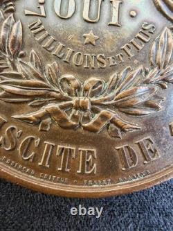 Medaille Napoléon III Plébiscite du 8 mai 1870 Bronze