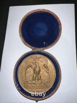 Médaille Napoléon III Rétablissement de l'Empire 1852 Gravée par Borrel