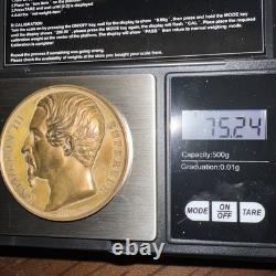 Médaille Napoléon III Rétablissement de l'Empire 1852 Gravée par Borrel