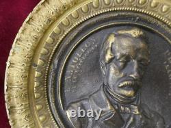Médaille bronze L. Napoléon, cadre bronze doréP 650g, D 155mm, 19ème