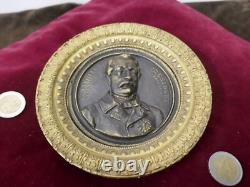 Médaille bronze L. Napoléon, cadre bronze doréP 650g, D 155mm, 19ème