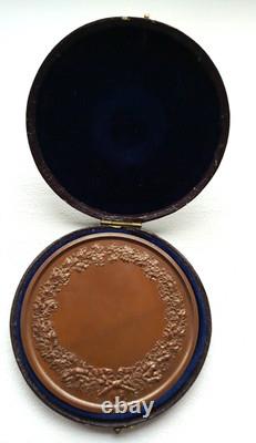 Médaille en bronze Napoléon III Graveur Ponscarme 70 mm 160 g étui d'origine