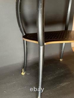 Meuble / table Napoléon III nacre et bois d'ébène Avec élément bronze Guéridon