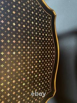 Meuble / table Napoléon III nacre et bois d'ébène Avec élément bronze Guéridon