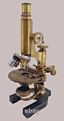 Microscope STIASSNIE XIXème Napoléon III bronze appareil scientifique qualité