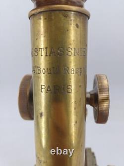 Microscope STIASSNIE XIXème Napoléon III bronze appareil scientifique qualité