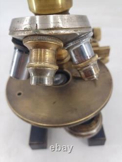Microscope STIASSNIE XIXème Napoléon III bronze appareil scientifique qualité