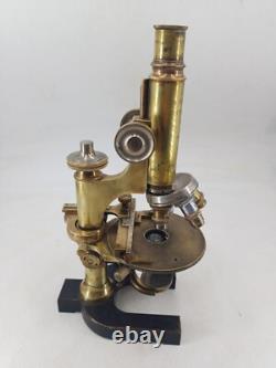 Microscope STIASSNIE XIXème Napoléon III bronze appareil scientifique qualité