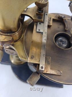 Microscope STIASSNIE XIXème Napoléon III bronze appareil scientifique qualité