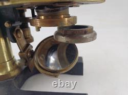 Microscope STIASSNIE XIXème Napoléon III bronze appareil scientifique qualité