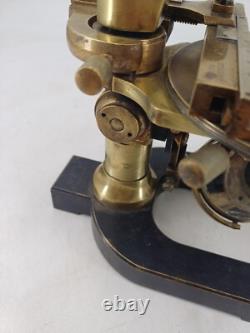 Microscope STIASSNIE XIXème Napoléon III bronze appareil scientifique qualité