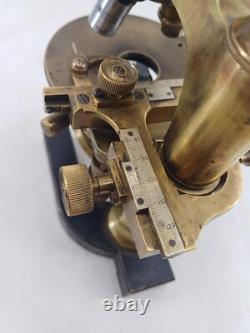 Microscope STIASSNIE XIXème Napoléon III bronze appareil scientifique qualité