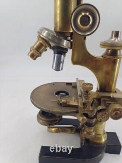 Microscope STIASSNIE XIXème Napoléon III bronze appareil scientifique qualité