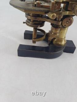 Microscope STIASSNIE XIXème Napoléon III bronze appareil scientifique qualité
