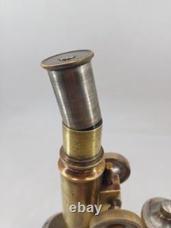 Microscope STIASSNIE XIXème Napoléon III bronze appareil scientifique qualité