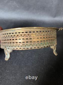 Mini plateau de vanité Napoléon III XIXe Bronze. Objet de vitrine
