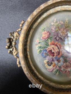Mini plateau de vanité Napoléon III XIXe Bronze. Objet de vitrine