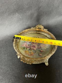 Mini plateau de vanité Napoléon III XIXe Bronze. Objet de vitrine