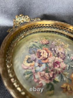 Mini plateau de vanité Napoléon III XIXe Bronze. Objet de vitrine