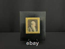 Miniature, portrait d'homme de profil, XIXe siècle