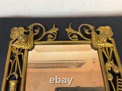 Miroir Bronze Napoleon III 19ème Style Renaissance Verre Biseauté