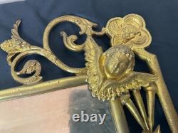 Miroir Bronze Napoleon III 19ème Style Renaissance Verre Biseauté