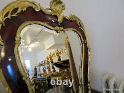 Miroir Louis XV avec Cadre en marqueterie Boulle d'époque Napoléon III