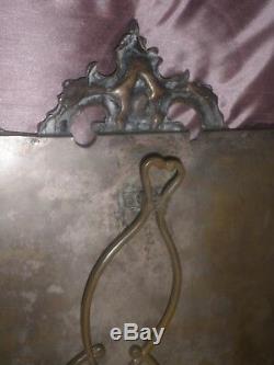 Miroir Psyché Bronze Napoléon III style Rocaille verre biseauté Grand modèle